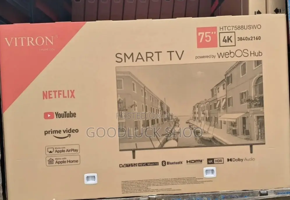 Vitron Frameless Smart Tv 75 Inch With Bluetooth