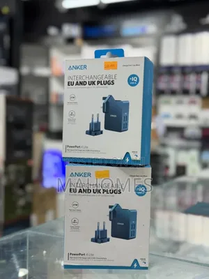 Anker Interchangeable Eu and Uk Plugs