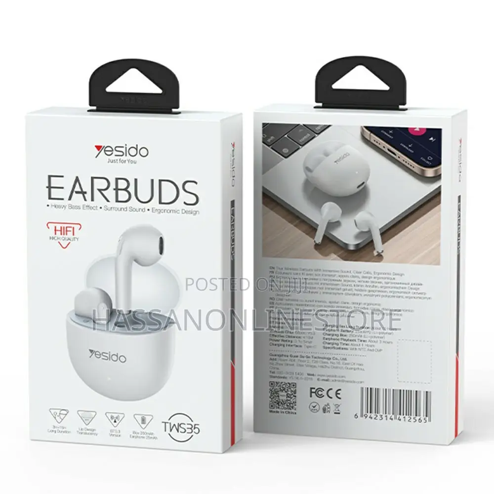 Yesido Tws35 Semi in Ear Earbuds TWS Stereo Wireless Headphones