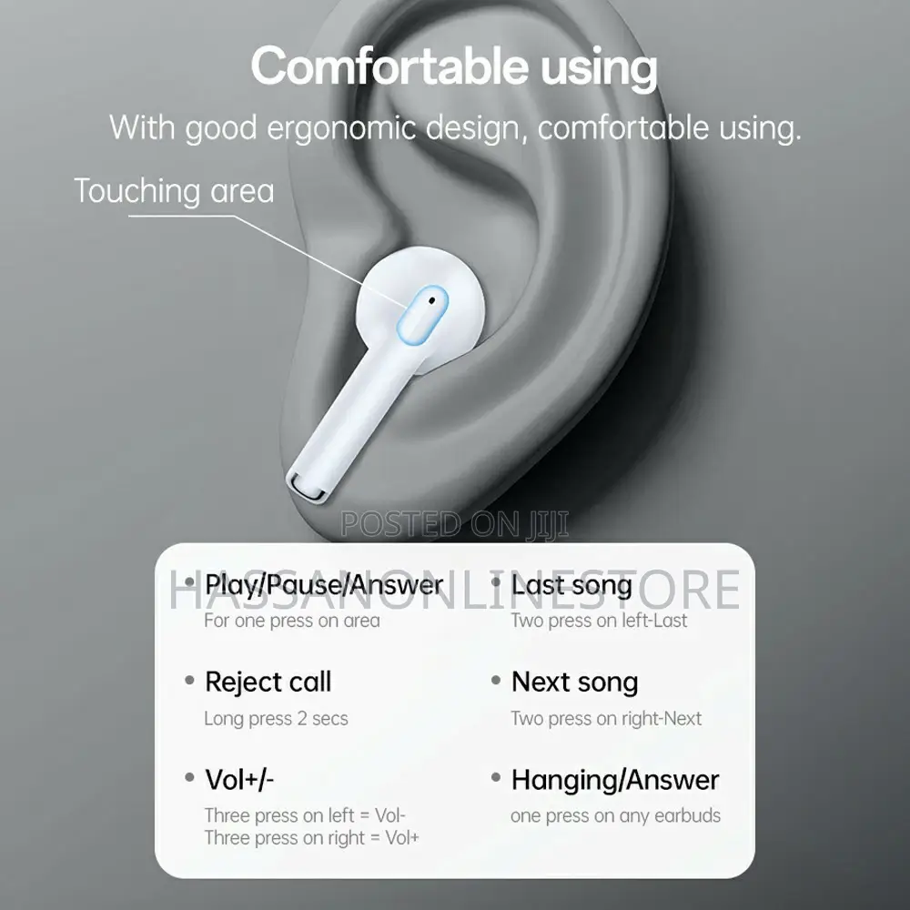 Yesido Tws35 Semi in Ear Earbuds TWS Stereo Wireless Headphones