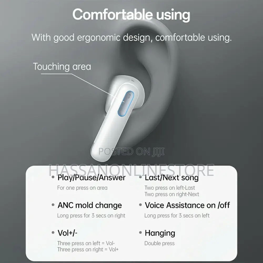 Yesido Tws34 Earbuds Dual Mic Anc + Enc Noise Cancelling Touch Control