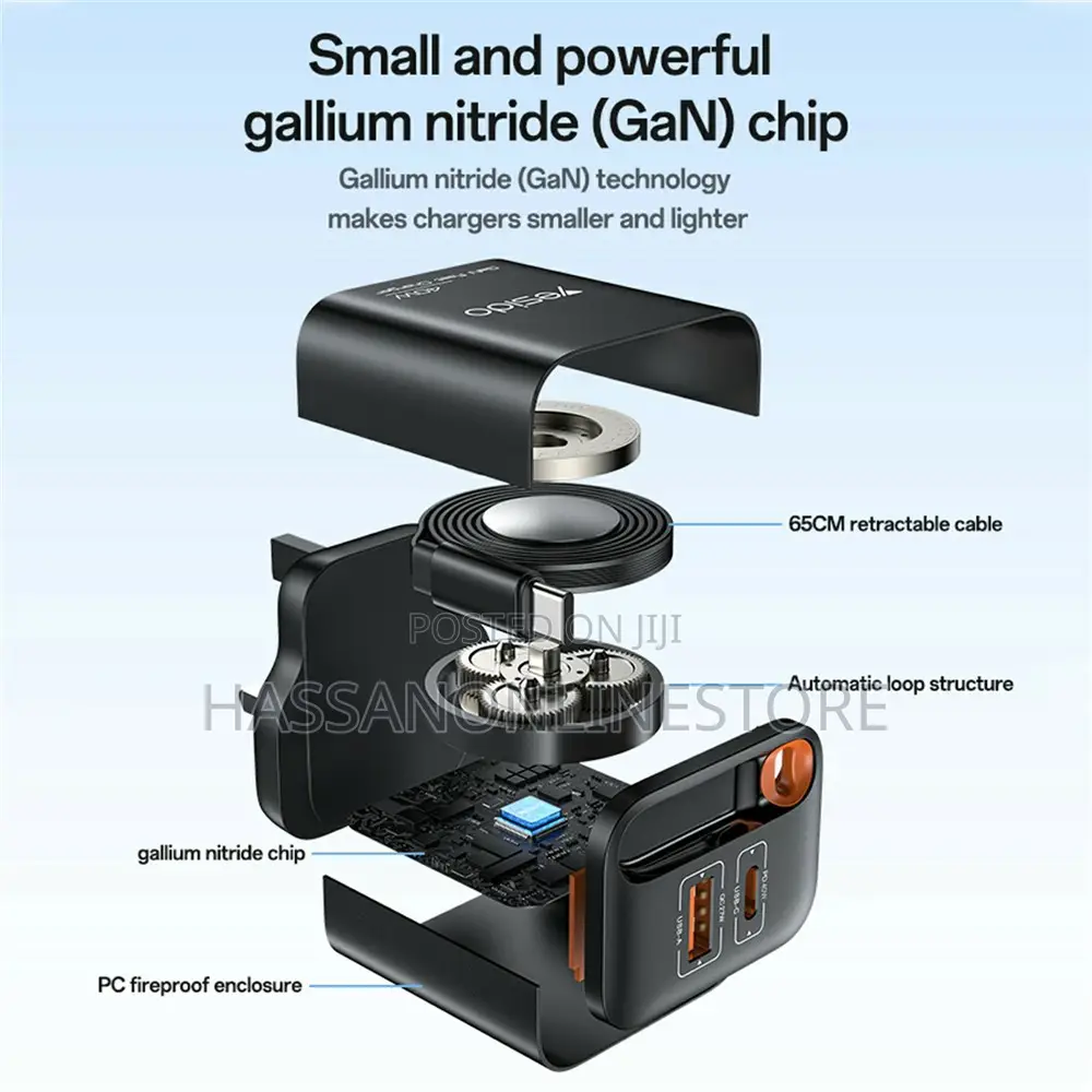 Yesido Yc145 Uk Plug 40w Fast Gan Charging Adapter