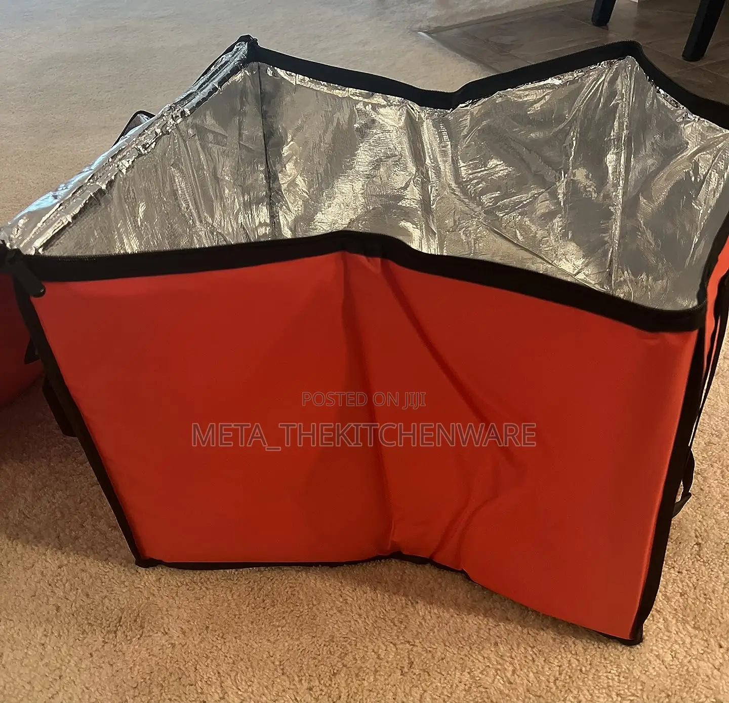 Commercial Grade Insulated Pizza Delivery Bag, 20 X 20 X 14 Inches