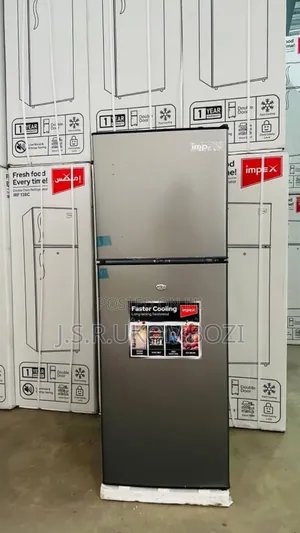 *Impex Fridge 138l* *Silver Double Door*