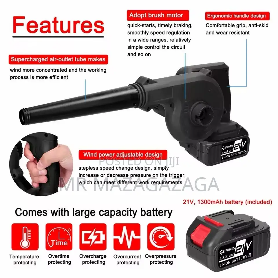 2 in 1 Cordless Vacuum and Blower-Battery 2(48v)