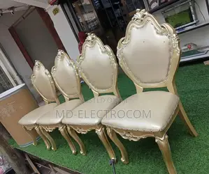 Gold-Finished Chairs, Used for Weddings Formal Dining Rooms