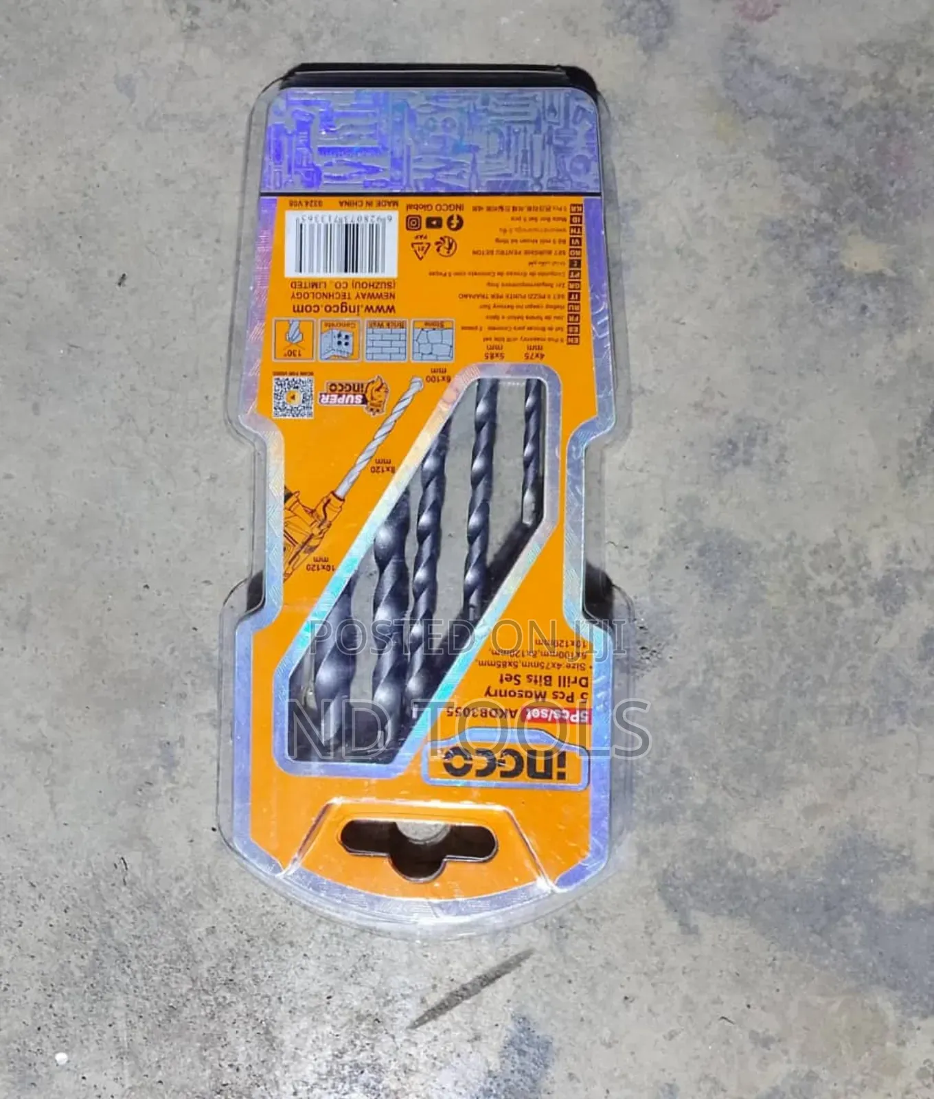 Ingco Akdb3055 Wood Drill Bit Set 5-pcs