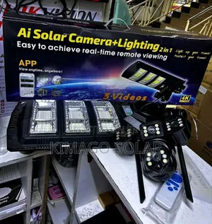 Taa Ya Jua 450w Camera 3 Lenses Foldable PTZ Na Two-Way Audio