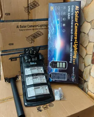 450w Solar Light + 3 Lens Security Camera 4g Dar Es Salaam
