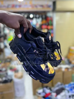 Men's Leather Sneaker Shoes Versace Brand Typically Two Colours Ķ
