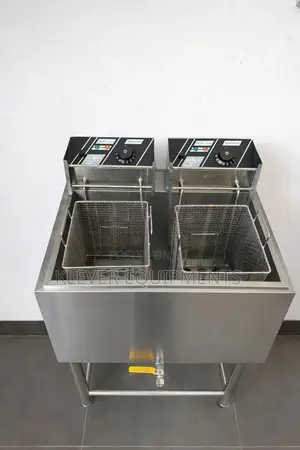 27l Vertical Electric Fryer (Single Tank, Double Basket)