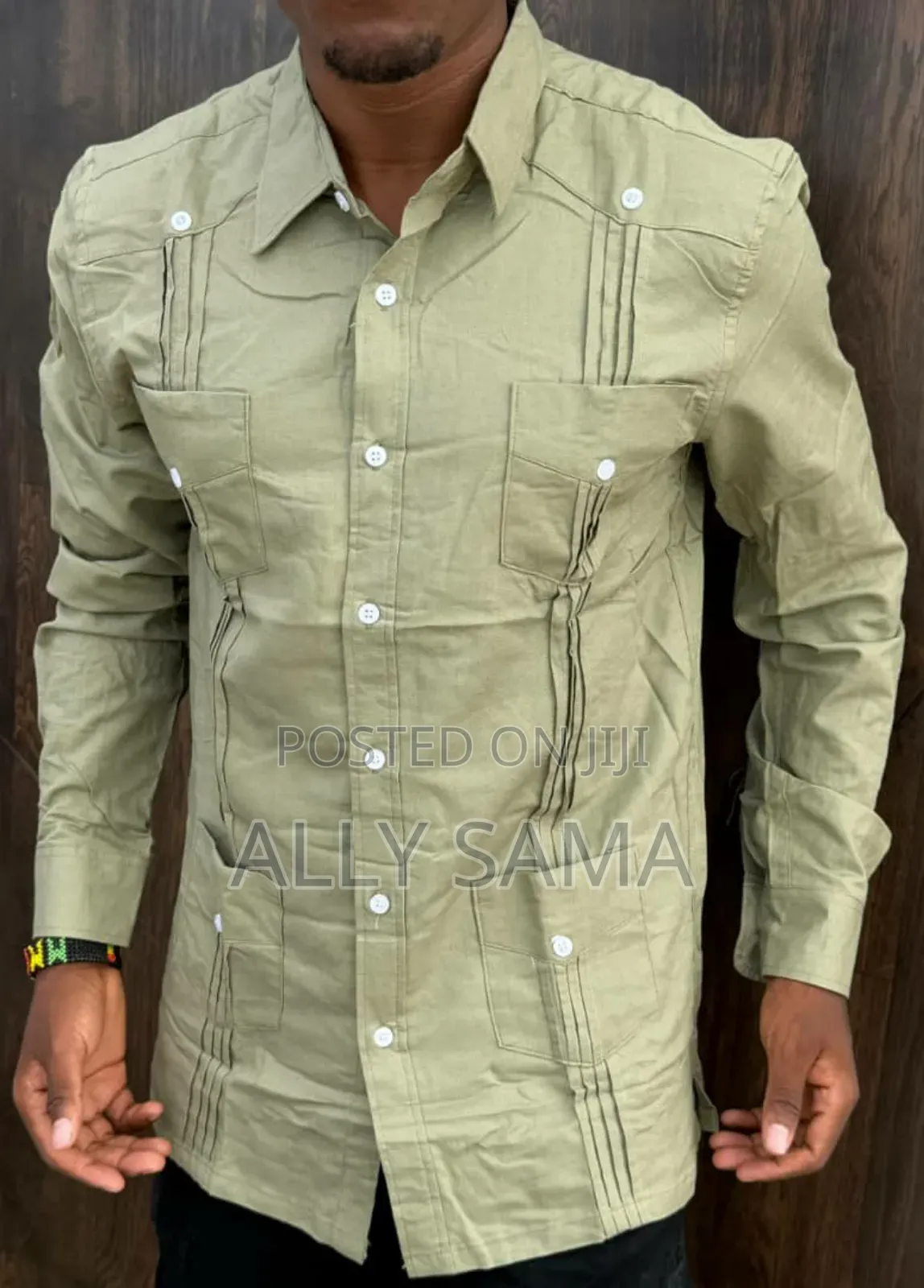 Men's Shirt Material Cotton New Design Four Pocket