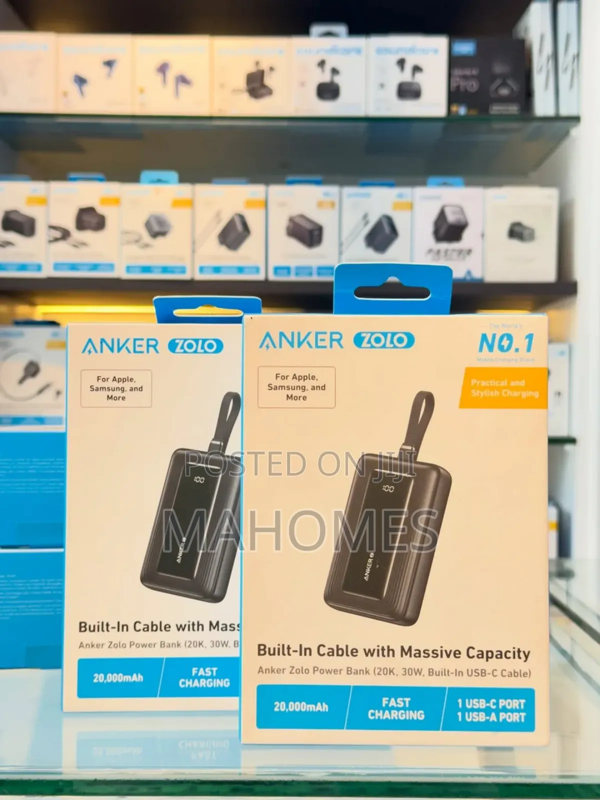 Anker Zolo Powerbank With Built- In Usb-C Cable