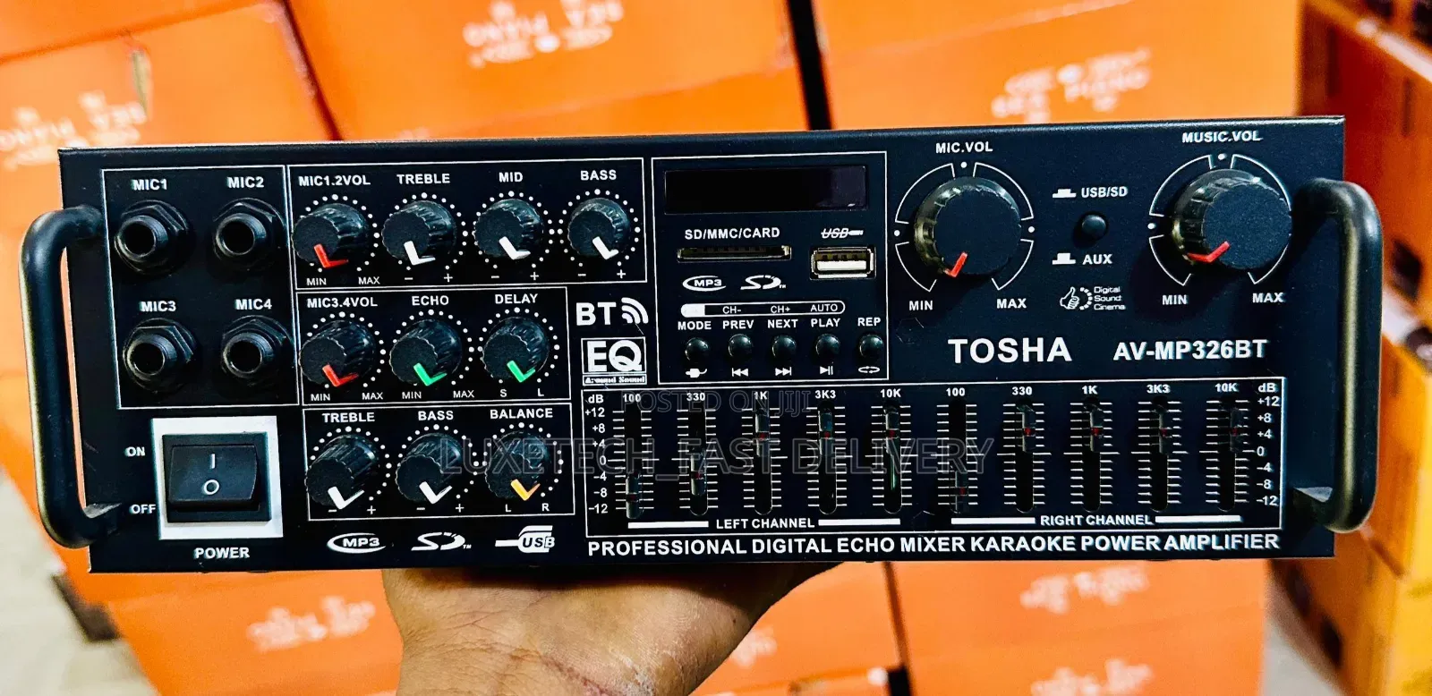 Tosha Mp326bt Professional Digital Echo Mixer Karaoke Power Amplifier