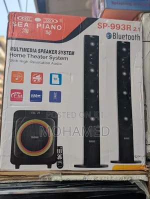 Sea Piano Multimedia Speaker System – Model: Sp-993r (2.1 Channel) 