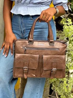 Jeep Leather Laptop Bag