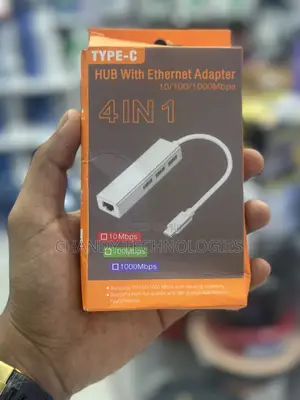4-in-1 Type-C Hub With an Ethernet Adapter,