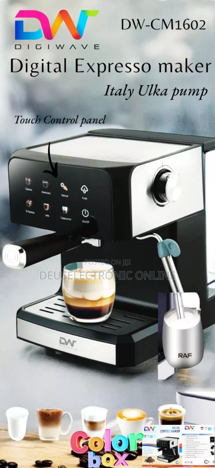*Digiwave Touch Control Panel Coffee Machine*