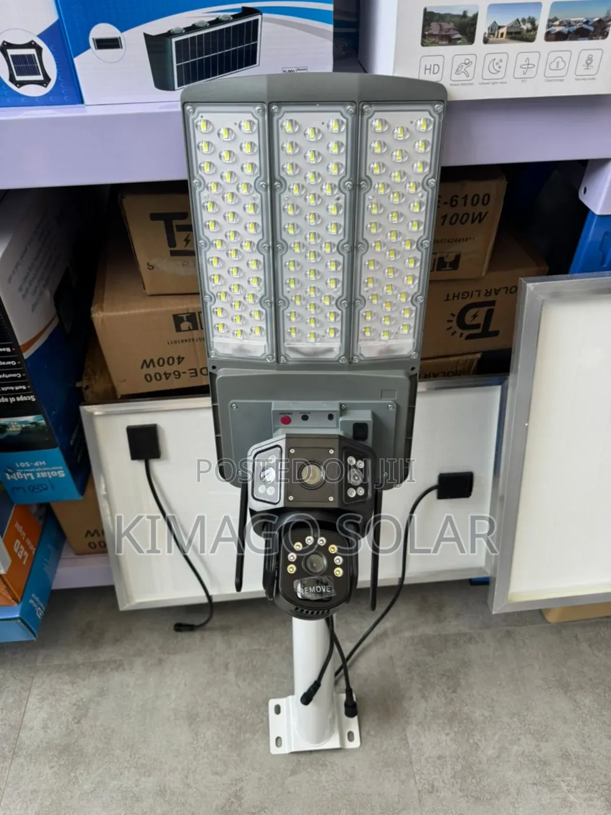 Outdoor Solar Light 1000w + Camera Watch Anywhere
