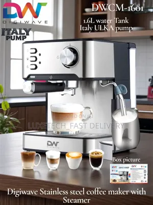 Digiwave Stainless Steel Coffee Maker With a Steamer
