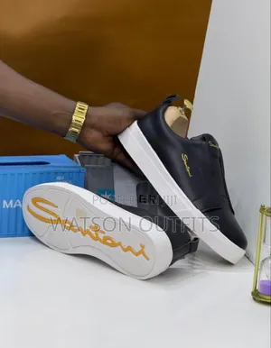 Men's Leather Shoes Santoni Brand New Stylishly Made