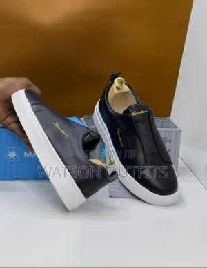 Men's Leather Shoes Santoni Brand New Stylishly Made