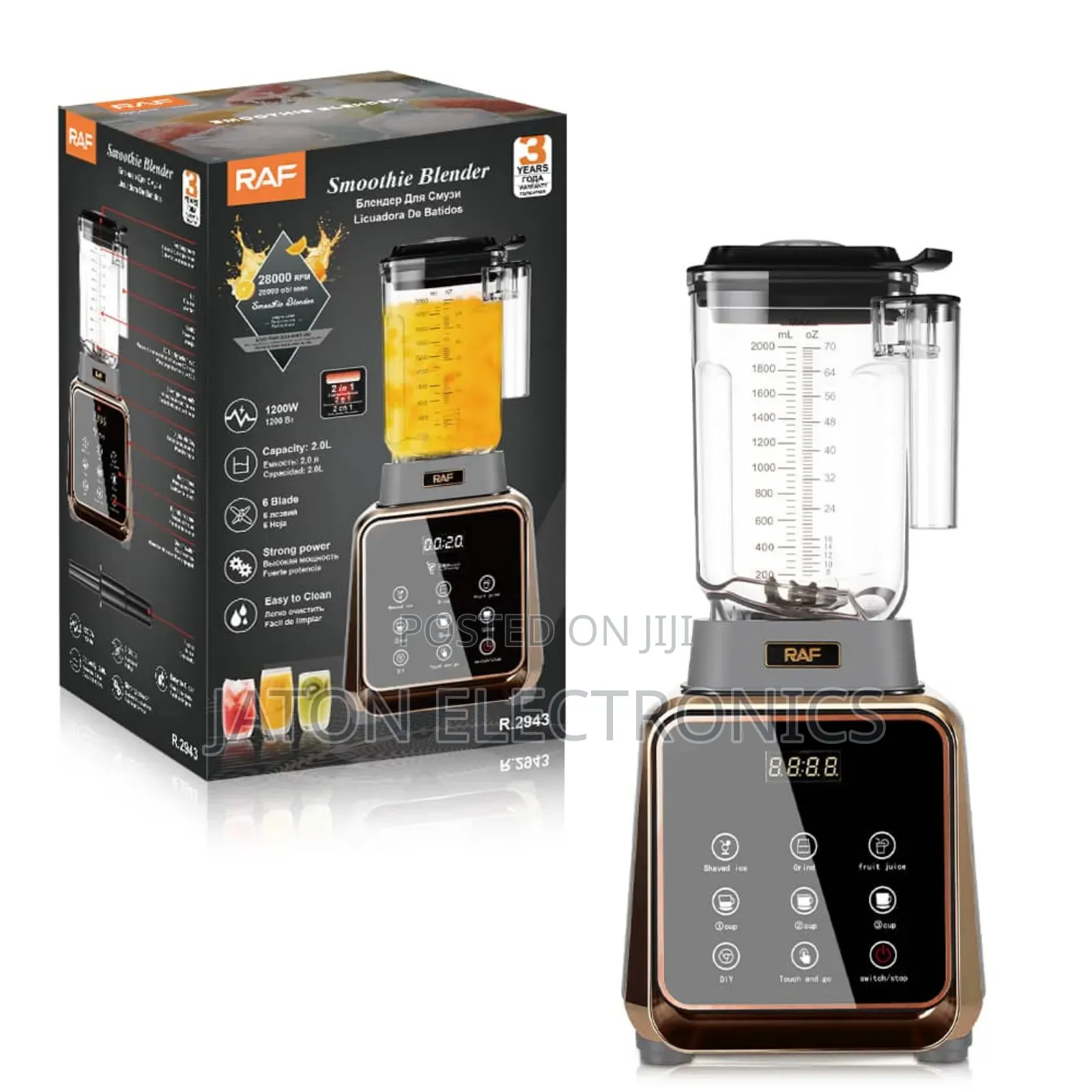 Raf Smoothie Electric Blender Raf 2943