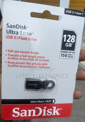 Sandisk Ultra Luxe 128gb Usb 3.1 Flash 150mbps Read