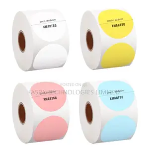Round Coloured Label Paper