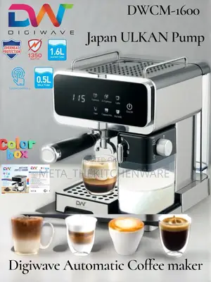 Digiwave Touch Control Espresso Machine - Ulka Pump, Auto Milk Frother