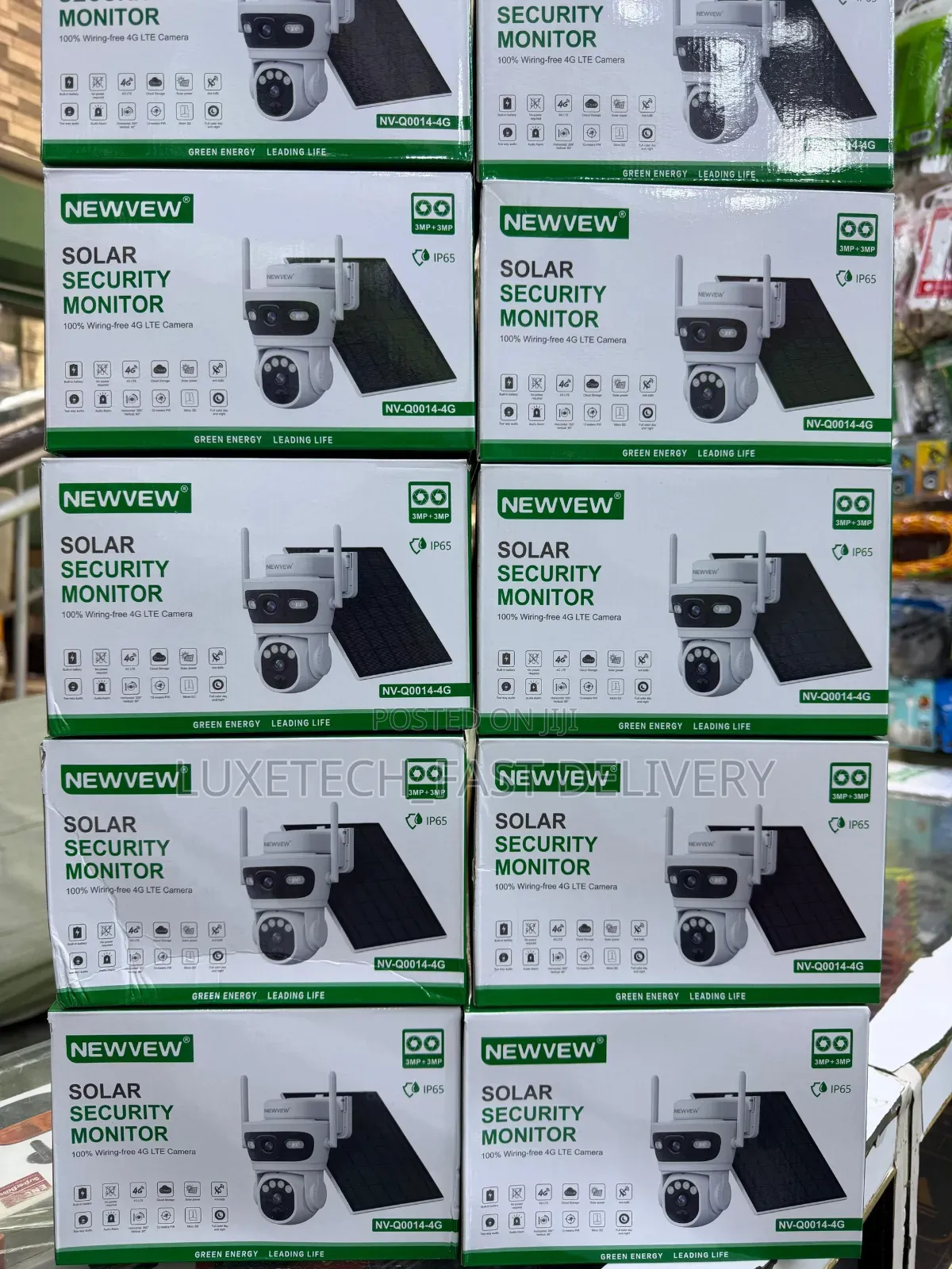 Newvew Double Lens Solar Security Camera (Model Nv-Q0014-4g)