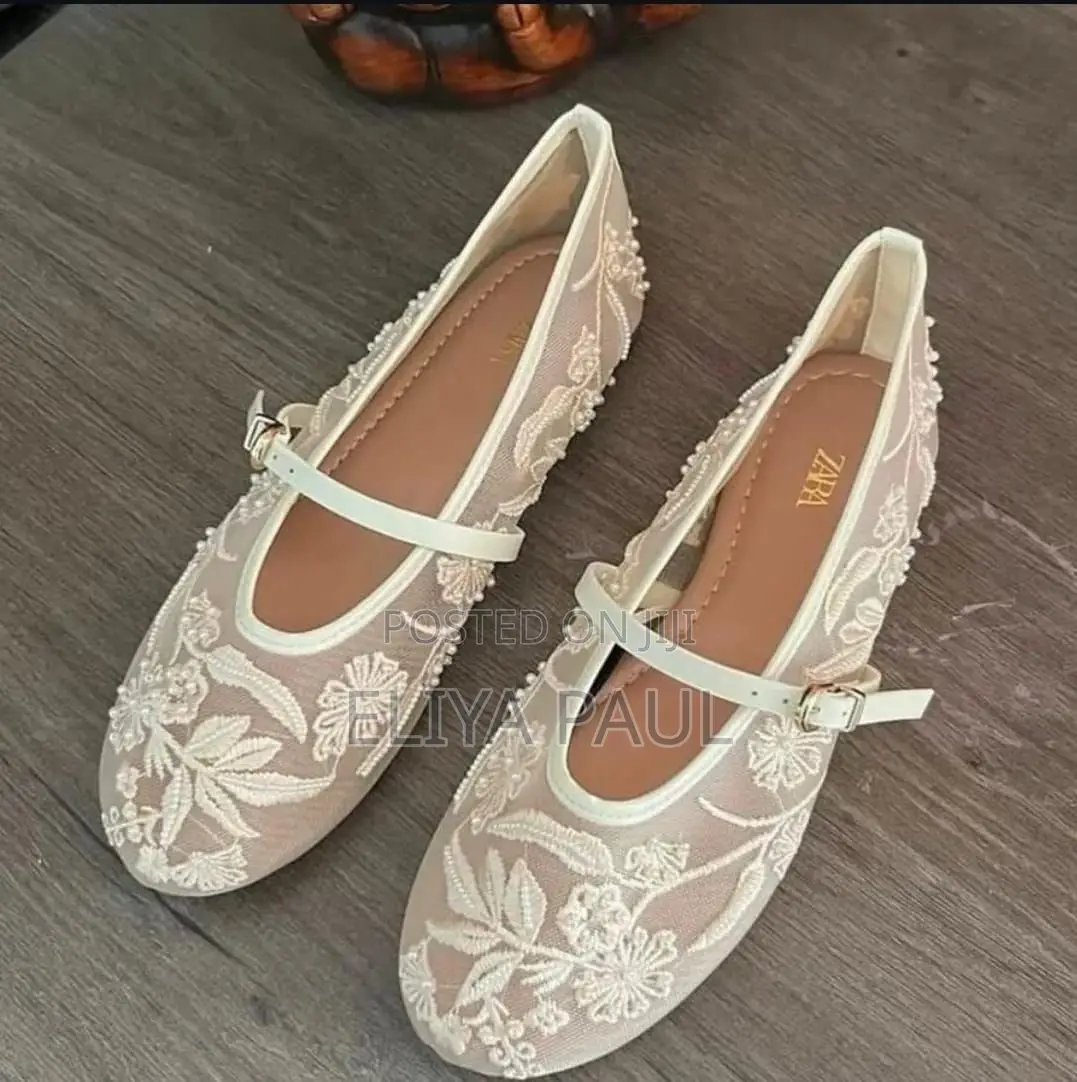 Zara Embroidered Pearl Mesh