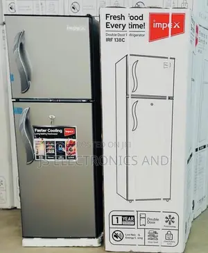 Impex Fridge Liter 138 Two Door Large Space Original Warranty in Side