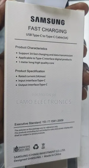 Samsung Usb-C to Usb-C Cable With 3a