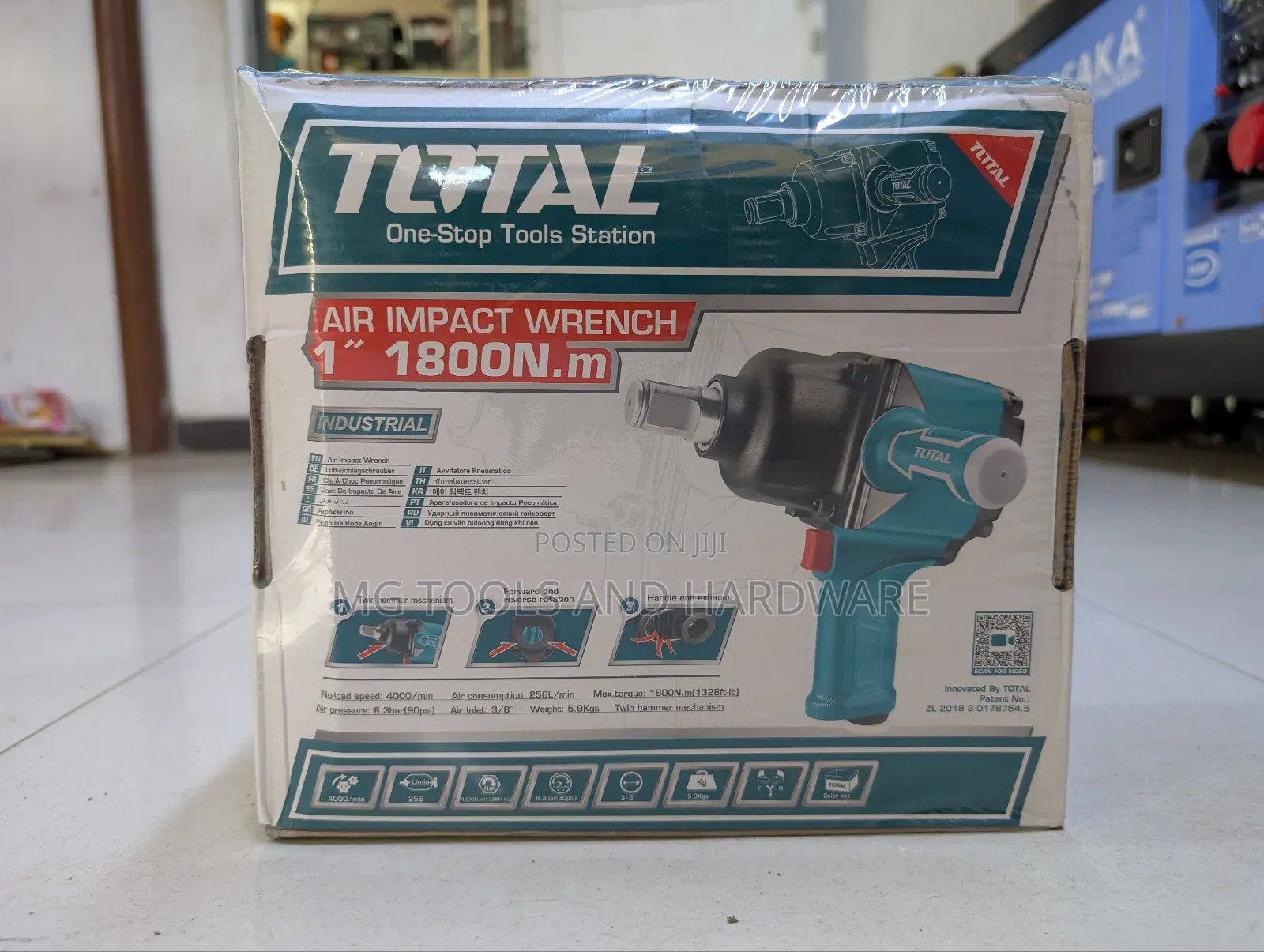 Air Impact Wrench 1800 Square Drive 25mm