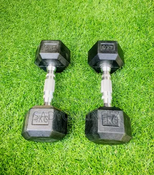 Hexagon Rubber Dumbbell 4kg