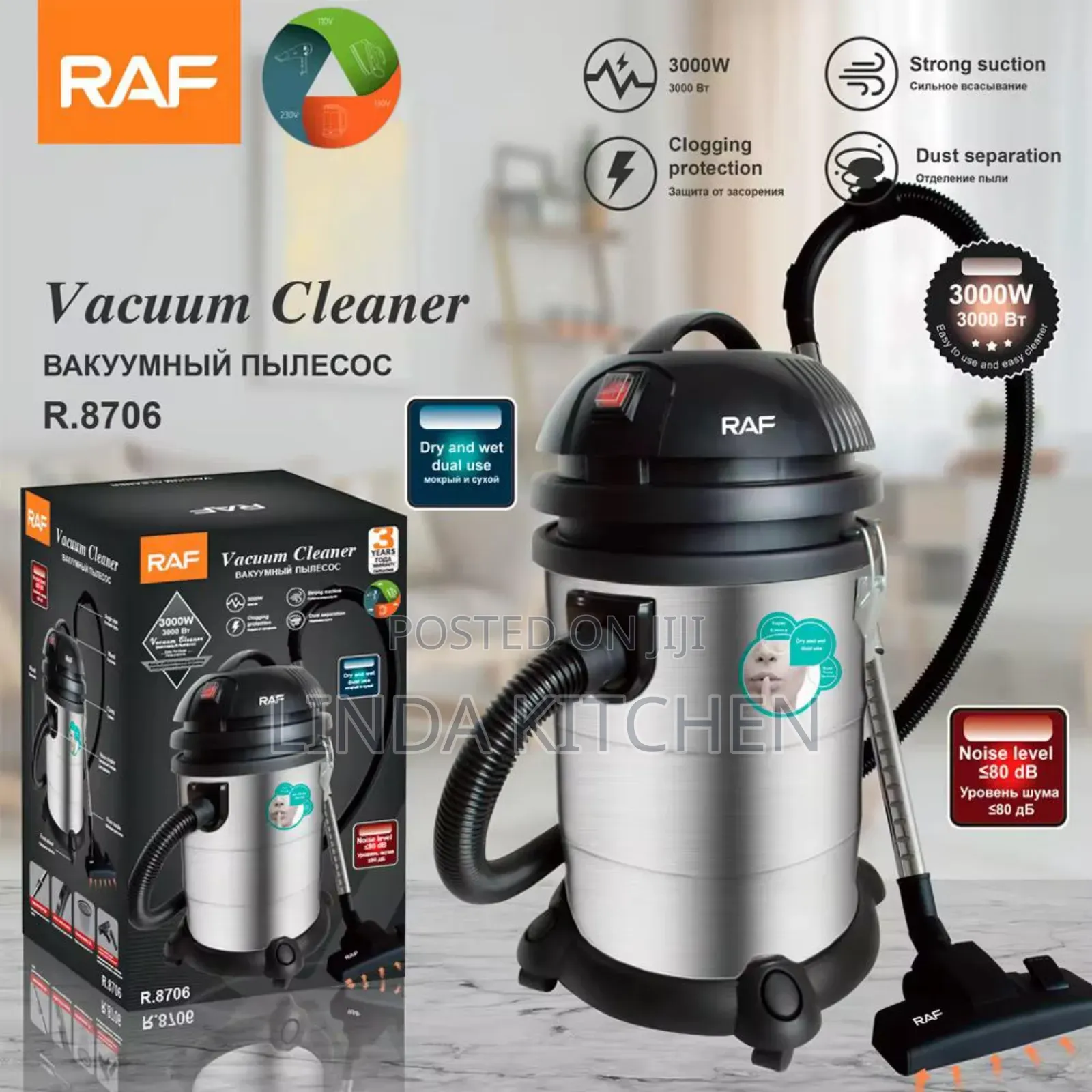 Raf Wet and Dry Vacuum Cleaner 30lts