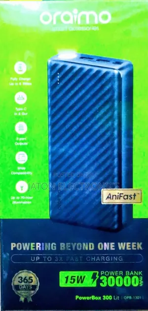 Oraimo Fast Power Bank 30000mah