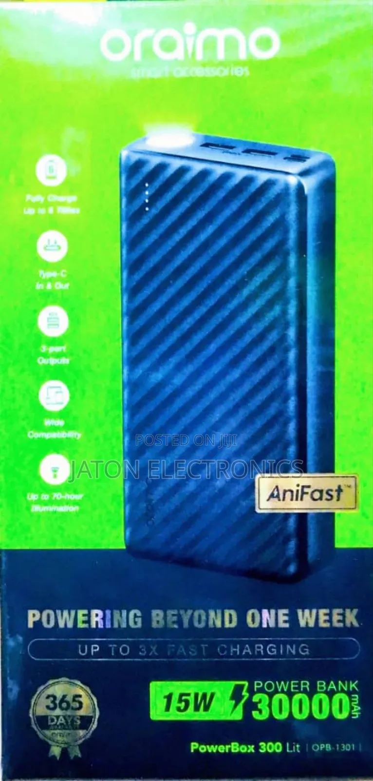 Oraimo Fast Power Bank 30000mah