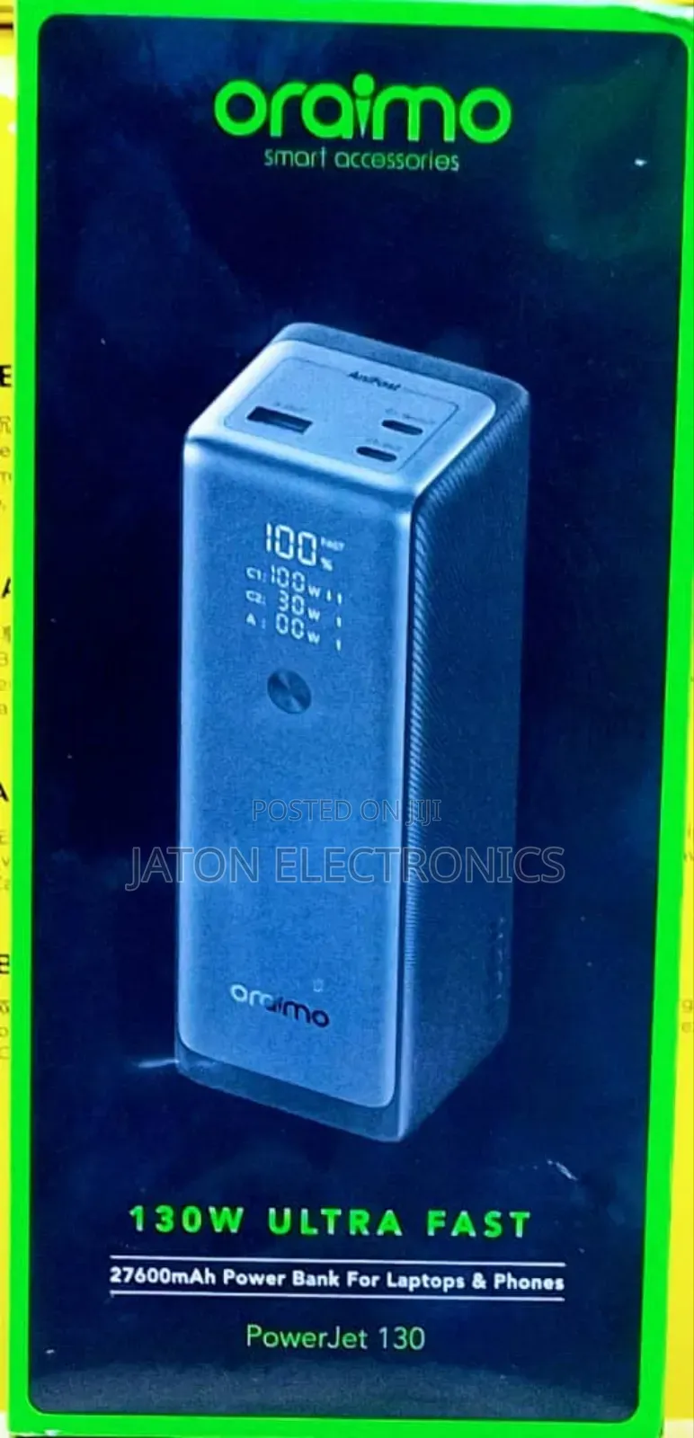 Oraimo 130w Power Bank for Laptop Phone 27600mah