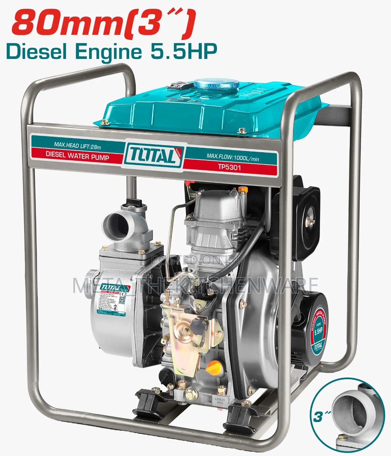 Total Diesel Water Pump 3"Inch
