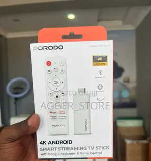 Porodo Tv Stick 2 + 16gb Android 14.0(Smart Streaming Tv Stick)