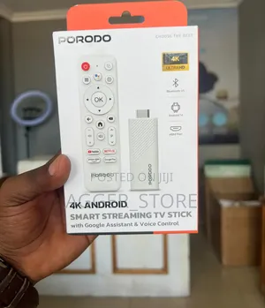 Porodo Tv Stick 2 + 16gb Android 14.0(Smart Streaming Tv Stick)