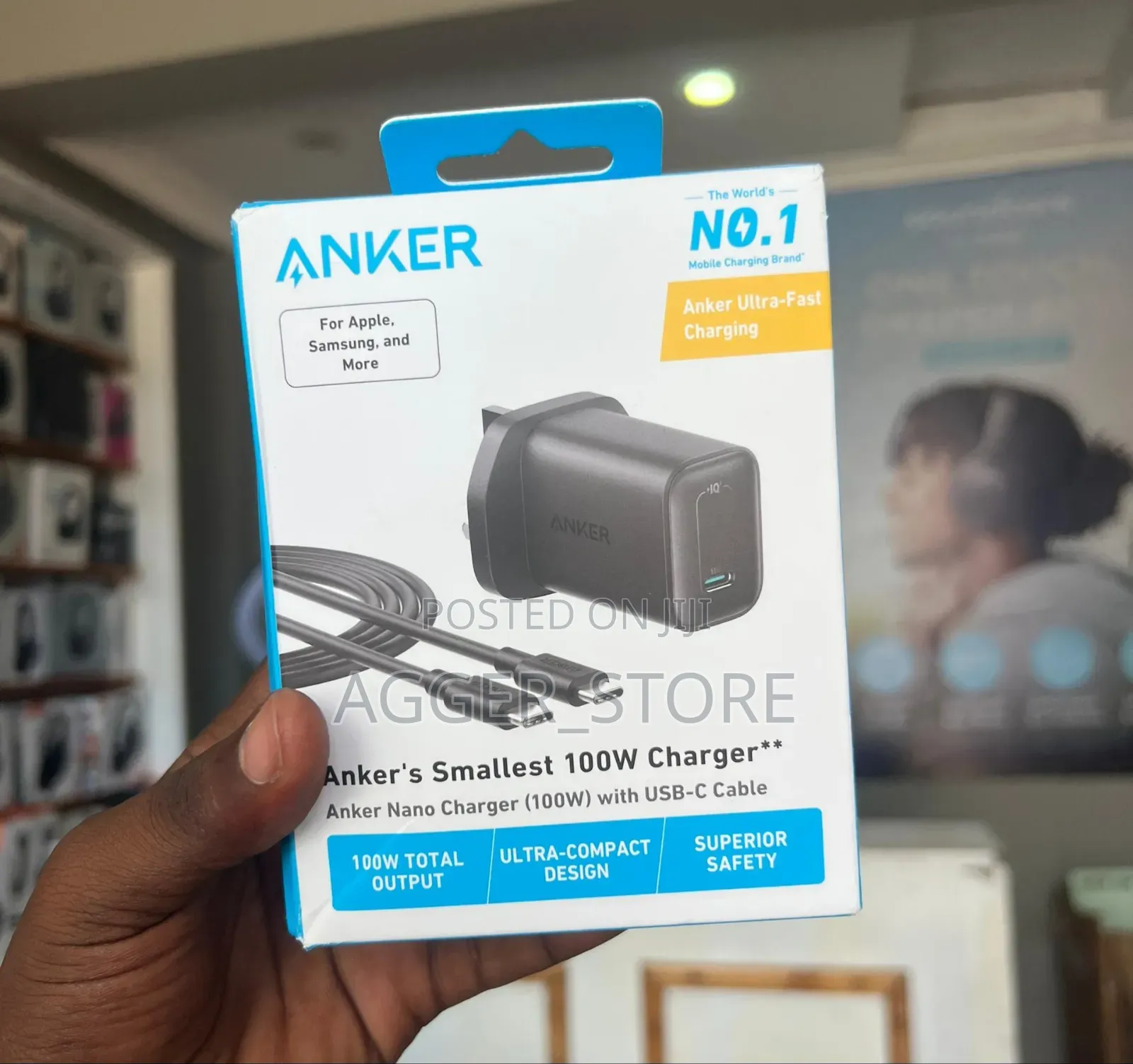 Anker Nano Charger 100w With Usb Cable