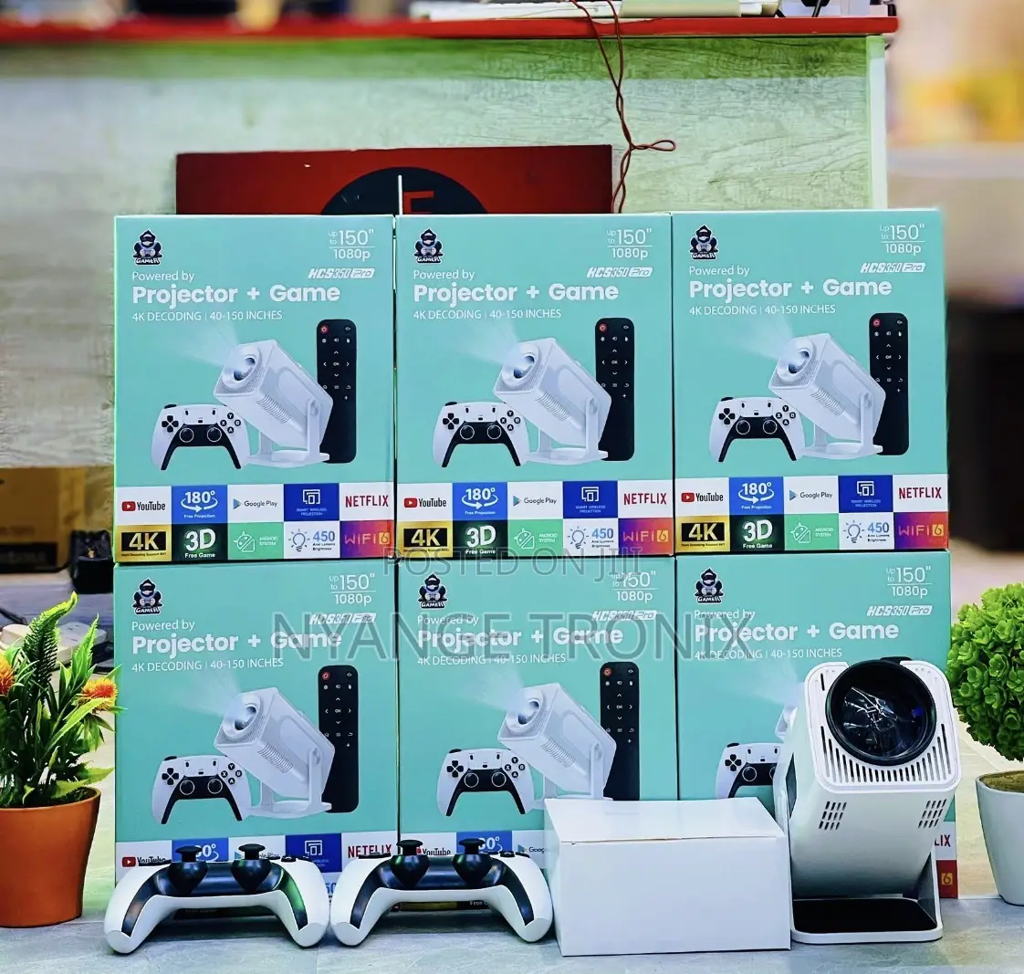 Projector +Games Hcs350 Pro ( Ina Display 40-150” 2 Game Pad )