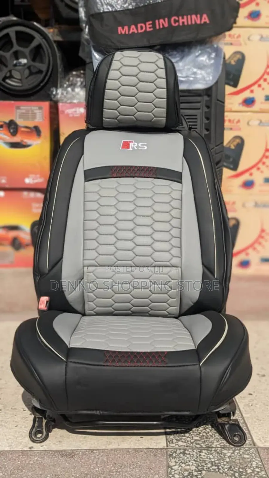 Black With Gray Seat Cover(Latest Version)