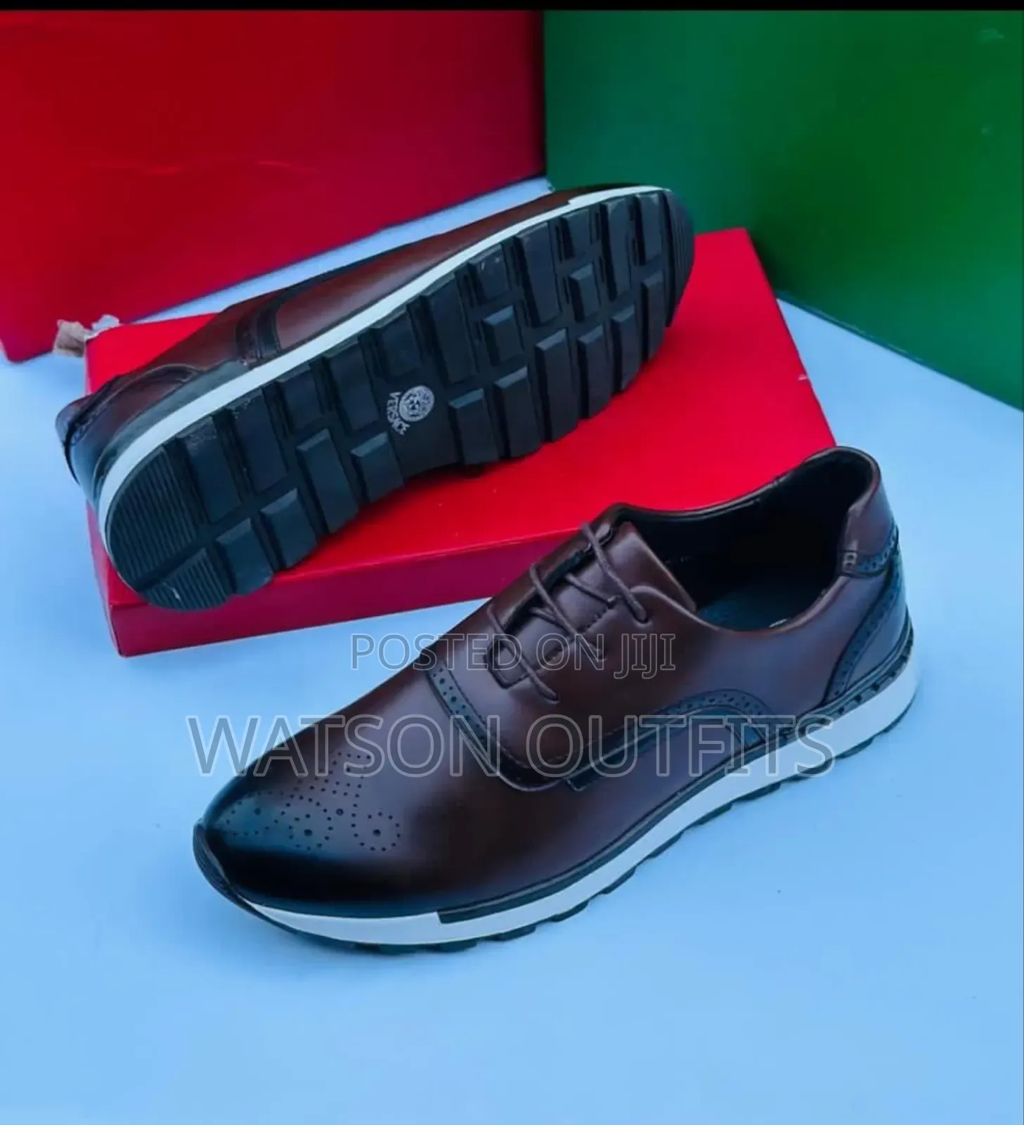 Men's Leather Shoes Versace Brand Total Quality