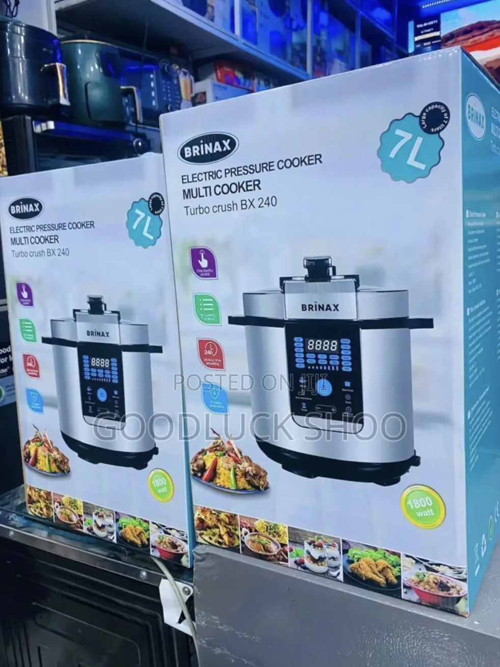Brinax Electric Pressure Multcooker Cooker _Turbo Crush Bx-240 7l