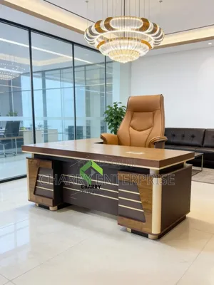 Classic Full Set of Manager Executive Chair and Table L-Shaped Design