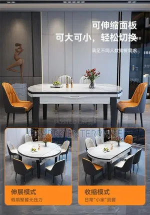 Modern Classic Dining Table or Restaurant Table and Chairs 6 Seaters